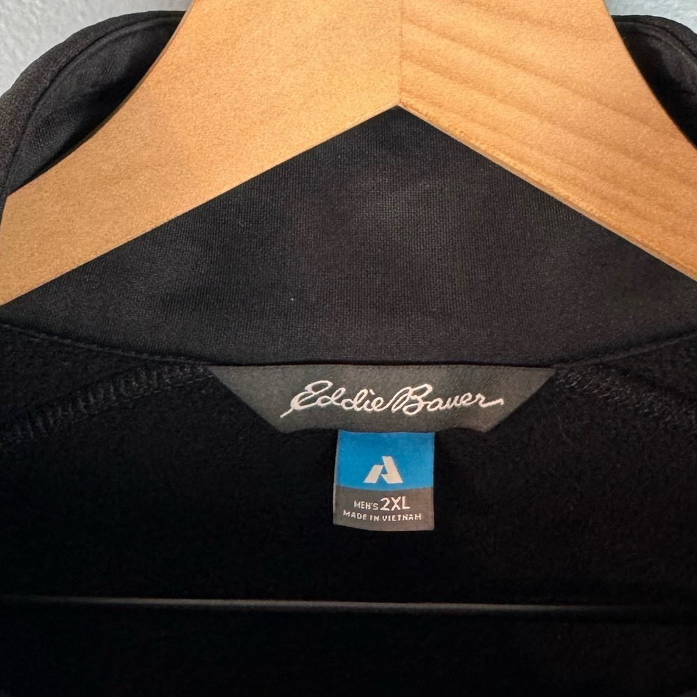 Eddie Bauer First Ascent Men 2XL Black Fleece Full Zip Jacket Pocket Performance - Picture 3 of 7